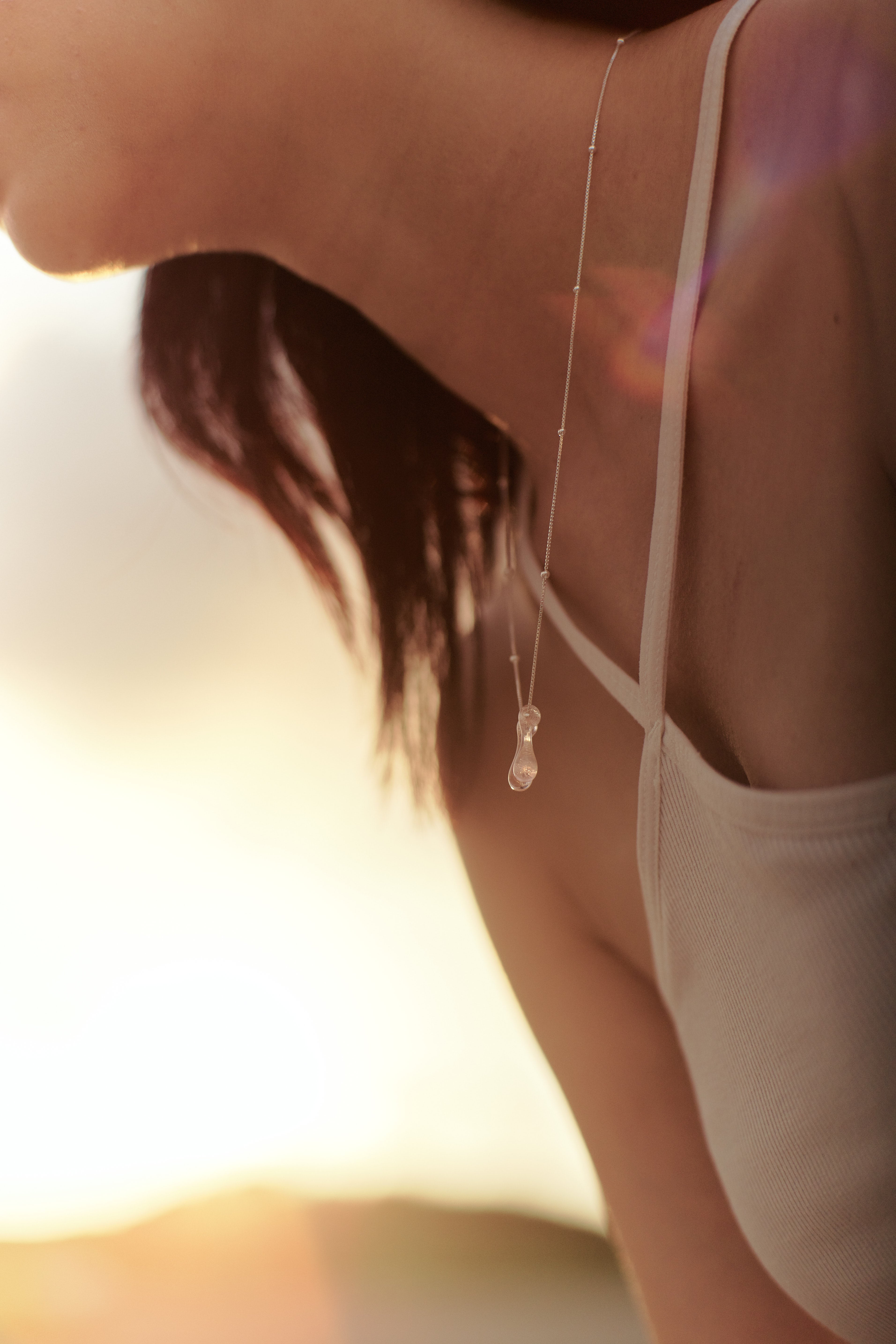 淚 Glass&Silver Necklaces