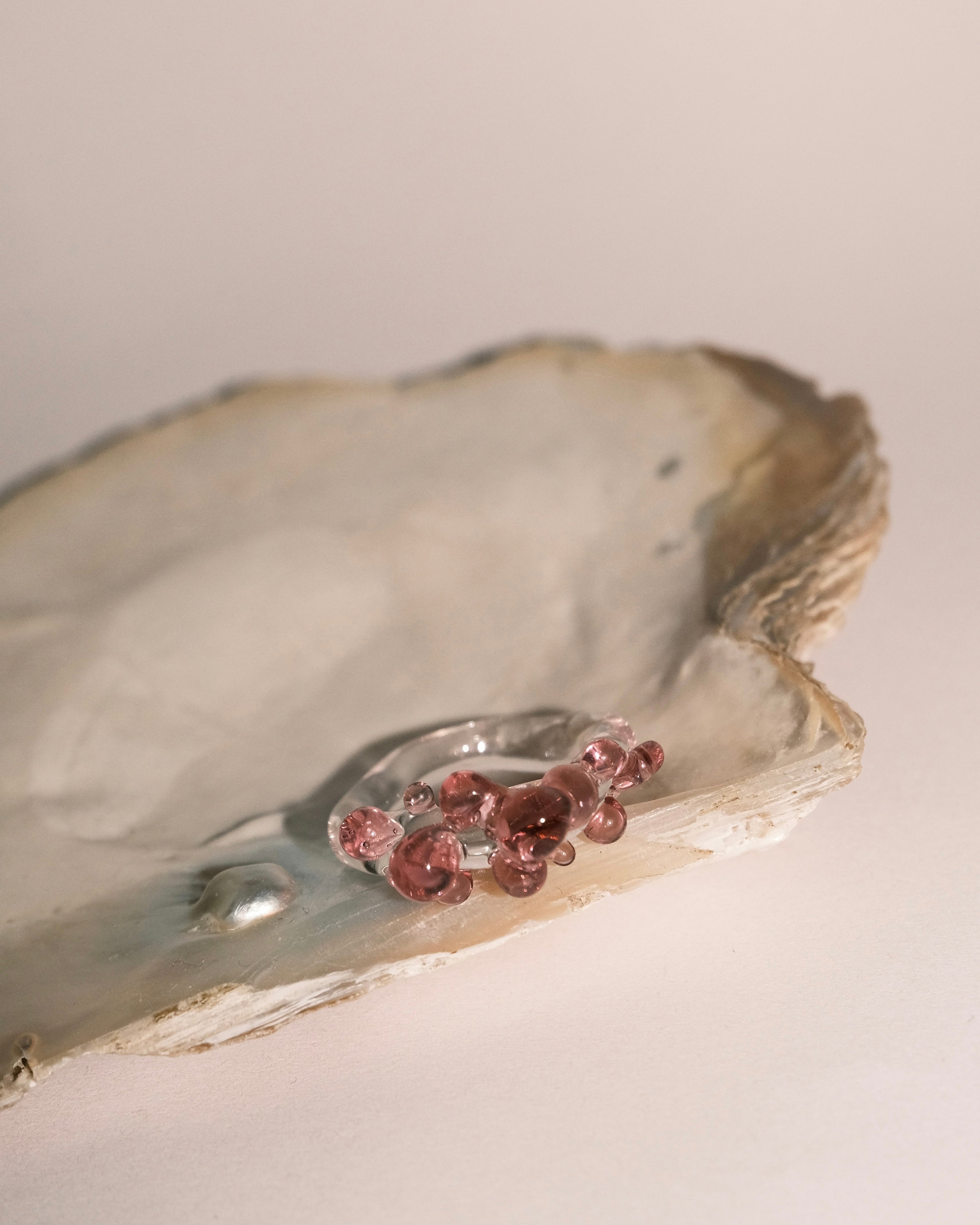 Bubble Bloom Glass rings
