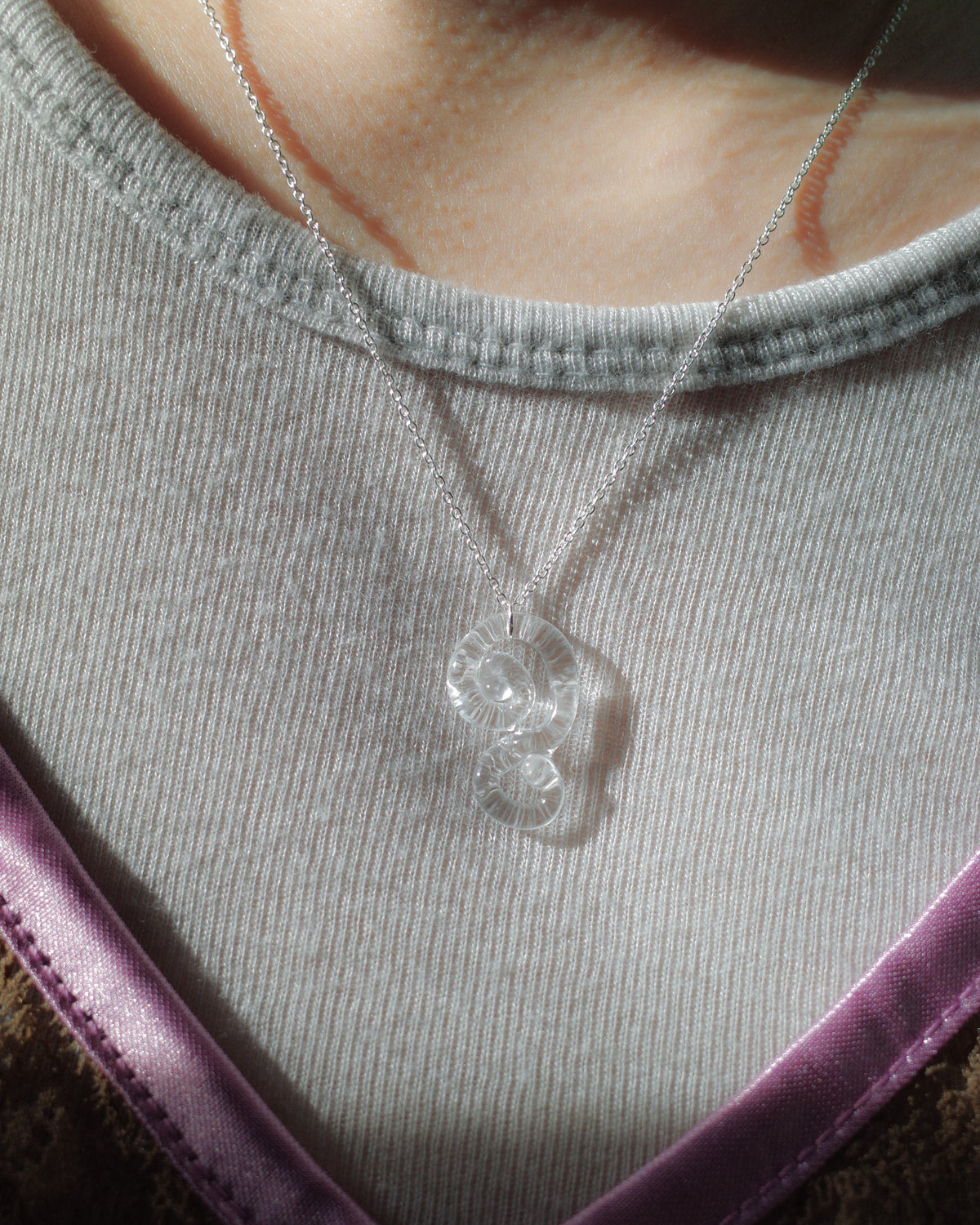 Soft Swirl Glass Necklaces