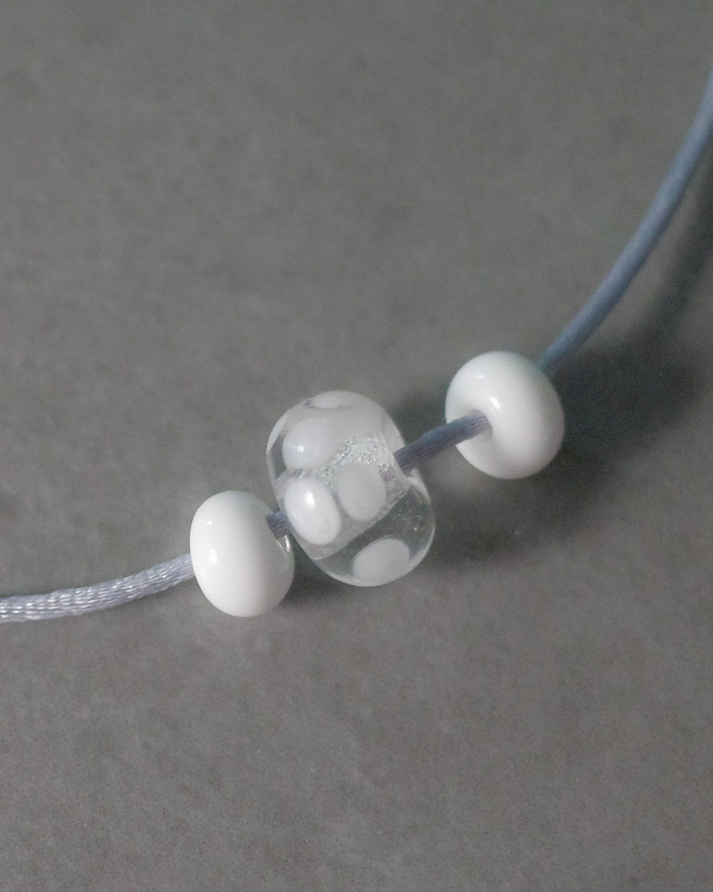 Milky Bubble Glass Necklaces